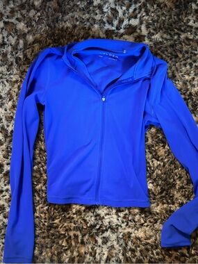 Aritzia zip up blue sweater